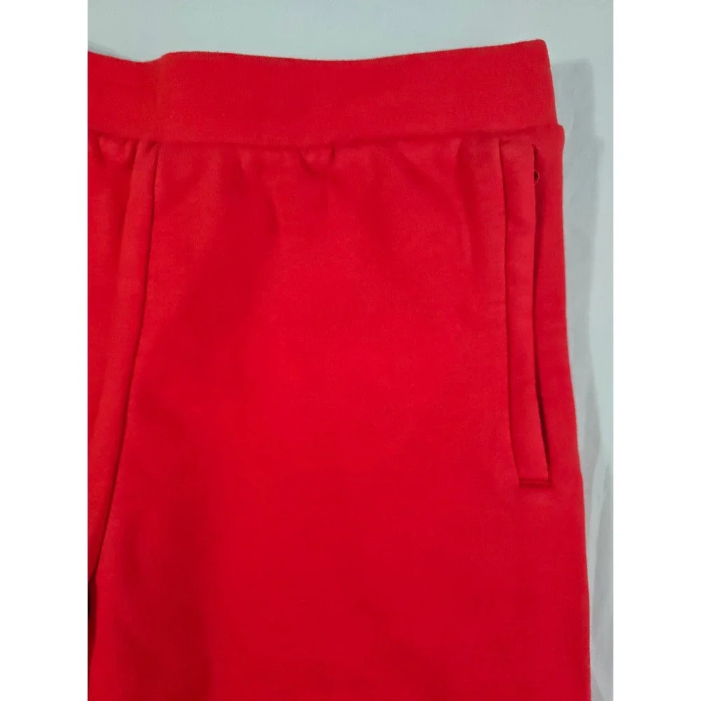 Adidas Originals Boys Red Trefoil Circle Logo Sweat Shorts Size L 13-14Y